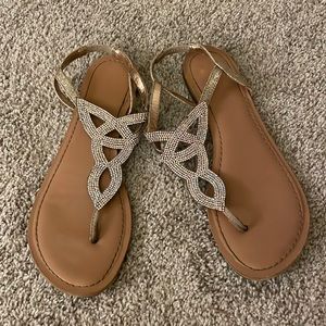 Gold Sparkle Sandals